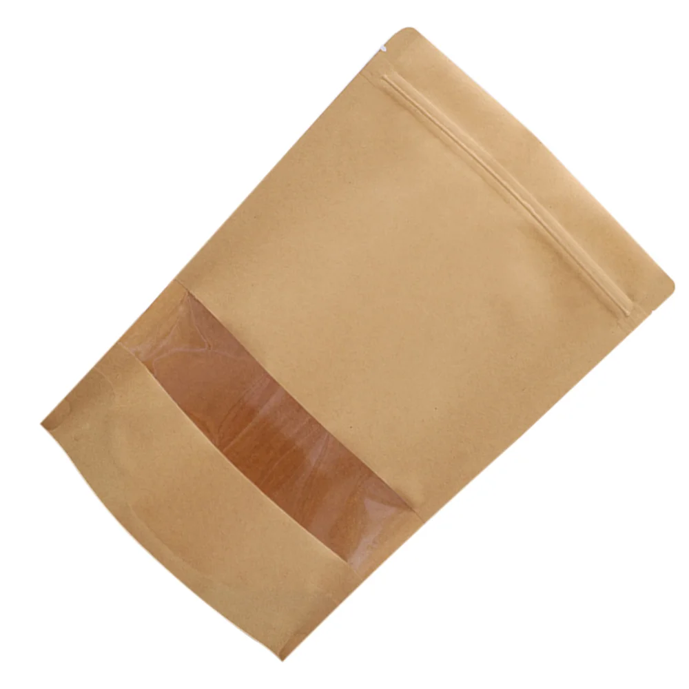 100pcs Kraft Paper Bag Pouch Self-sealing Kraft Paper Bag Coffee Food Tea Zip Lock Packaging With Window Kitchen Supplies
100pcs Kraft Paper Bag Pouch Self-sealing Kraft Paper Bag Coffee Food Tea Zip Lock Packaging With Window Kitchen Supplies
