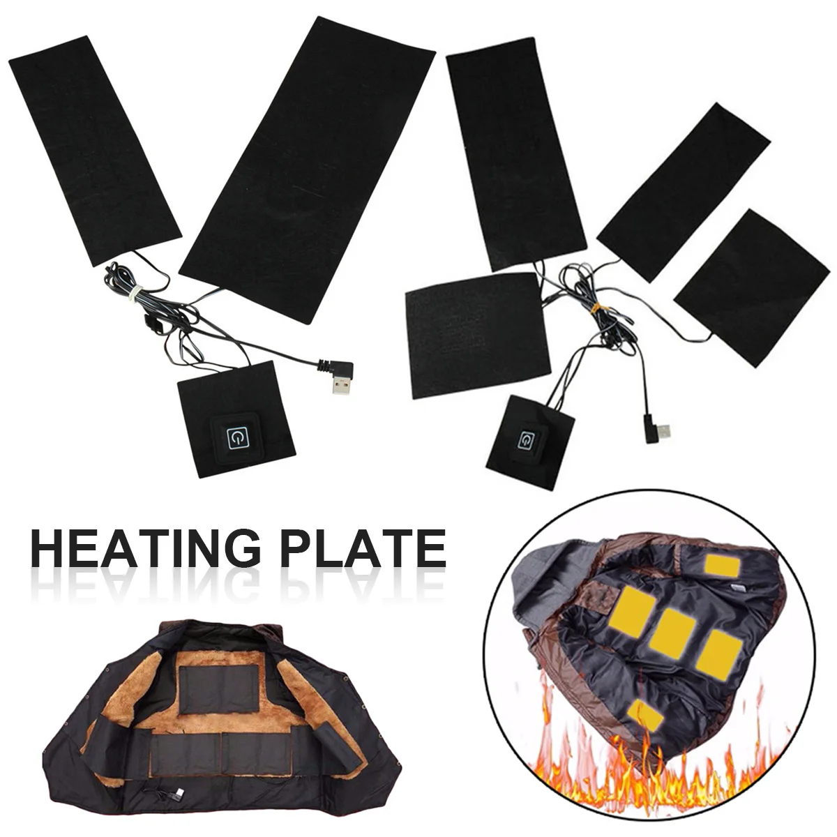 USB Clothes Heating Pads 5V/2A 10W USB Electric Heating Tablet 4-In-1 Electric Vest Heating Pad Outdoor Warm Cloth Fever Tablets
USB Clothes Heating Pads 5V/2A 10W USB Electric Heating Tablet 4-In-1 Electric Vest Heating Pad Outdoor Warm Cloth Fever Tablets