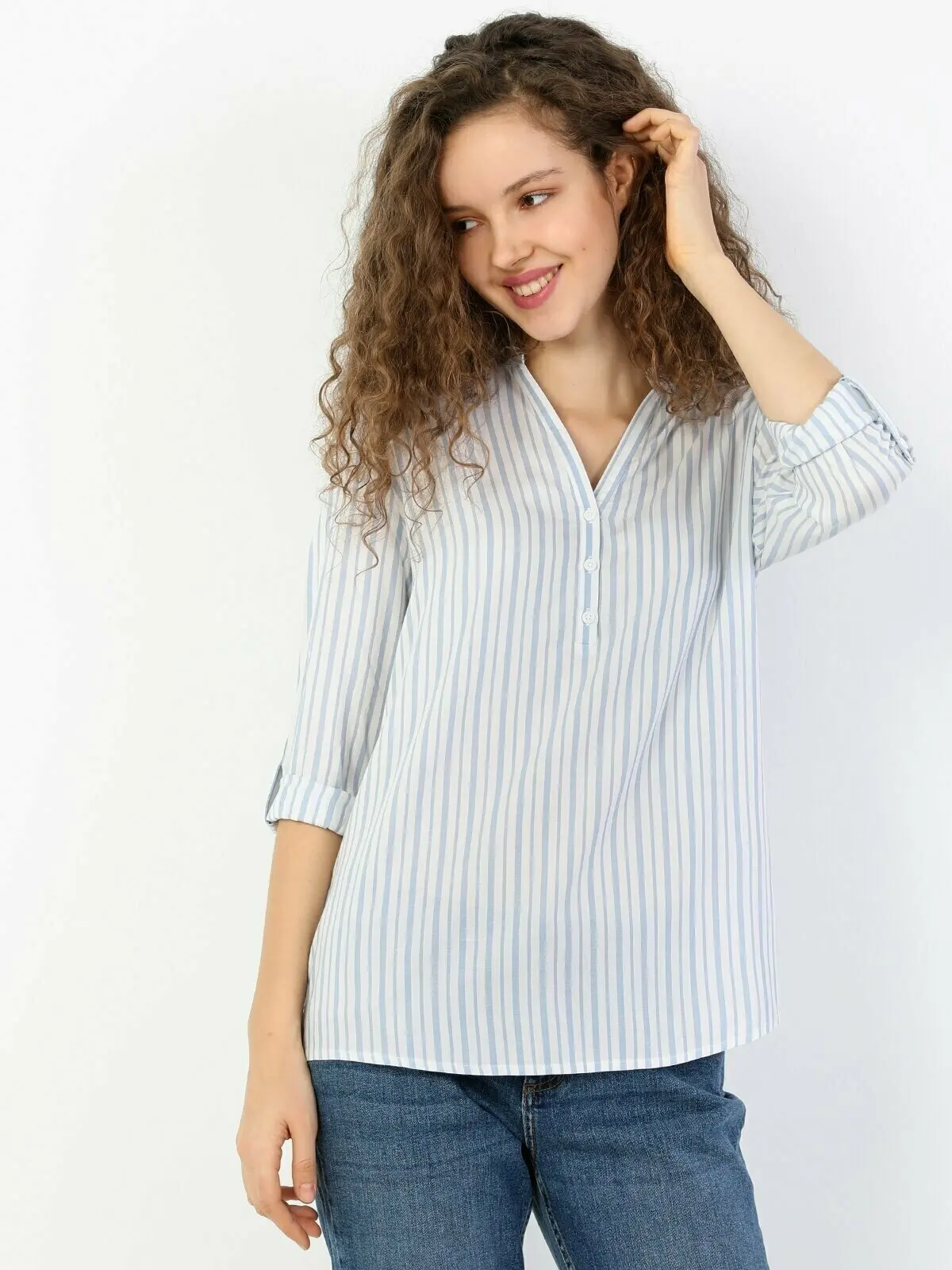 Colins Woman Regular Fit Blue Long Sleeve Shirtfemale fashion shirt women,CL1048441
Colins Woman Regular Fit Blue Long Sleeve Shirtfemale fashion shirt women,CL1048441