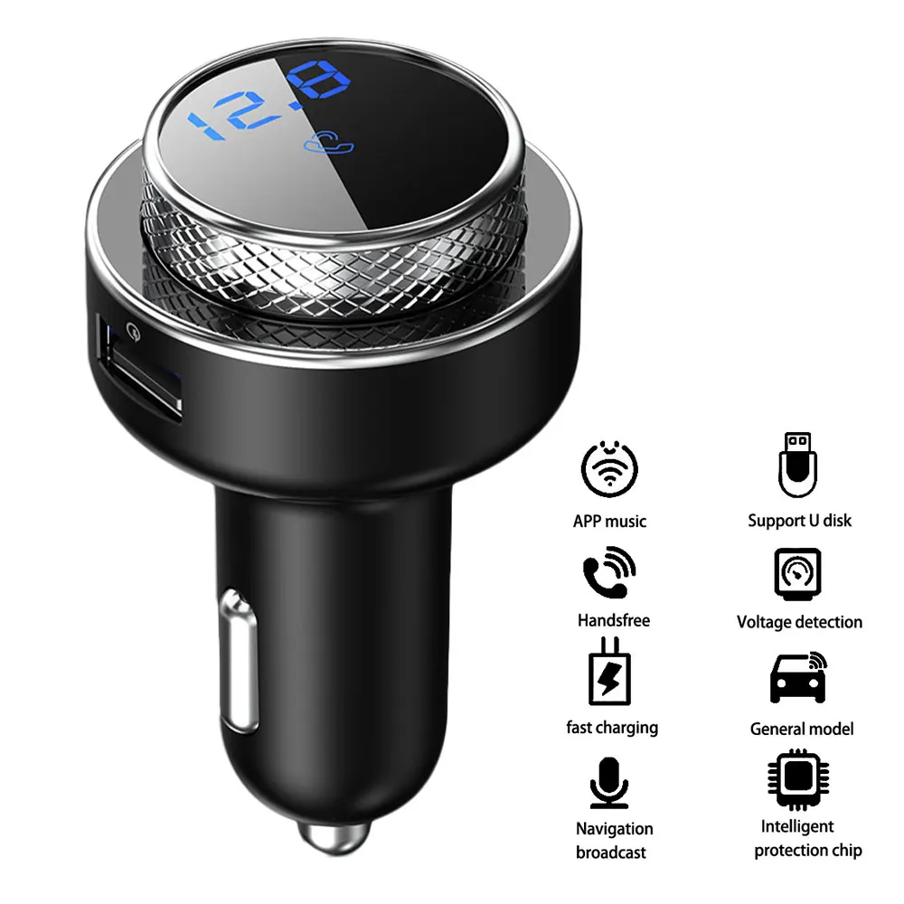 FM Transmitter Bluetooth-compatible MP3 Player USB QC3.0 U Disk Lossless Music Player Fast Charger Handsfree Wireless Car Kit
FM Transmitter Bluetooth-compatible MP3 Player USB QC3.0 U Disk Lossless Music Player Fast Charger Handsfree Wireless Car Kit