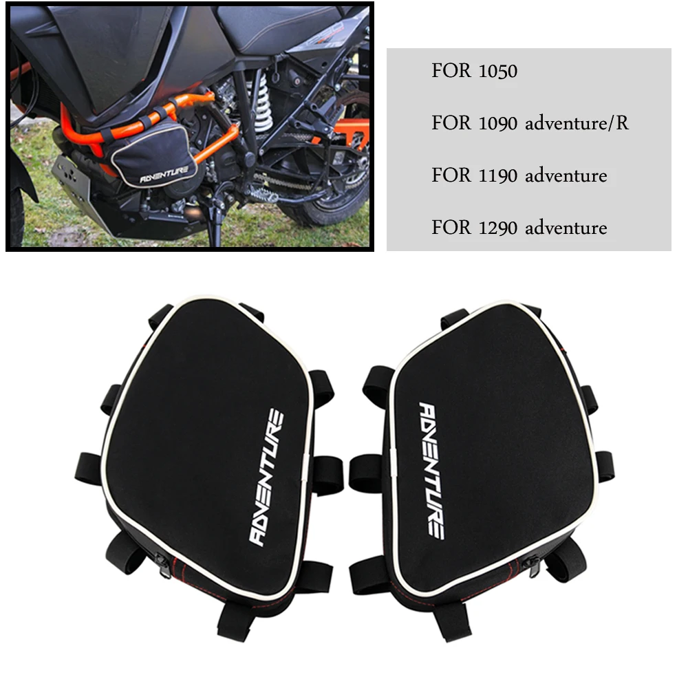 Motorcycle frame crash bars dwaterproof water bag stops tool repair placement bag for 1050 1090 1190 1290 adv adventure
Motorcycle frame crash bars dwaterproof water bag stops tool repair placement bag for 1050 1090 1190 1290 adv adventure