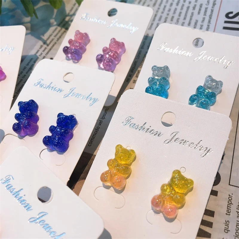 Bear Candy Earrings for Women 2021 Cute Children's Fun Color Candy Animals Earrings Handmade Resin Mini Earrings Fashion Jewelry 
Bear Candy Earrings for Women 2021 Cute Children's Fun Color Candy Animals Earrings Handmade Resin Mini Earrings Fashion Jewelry