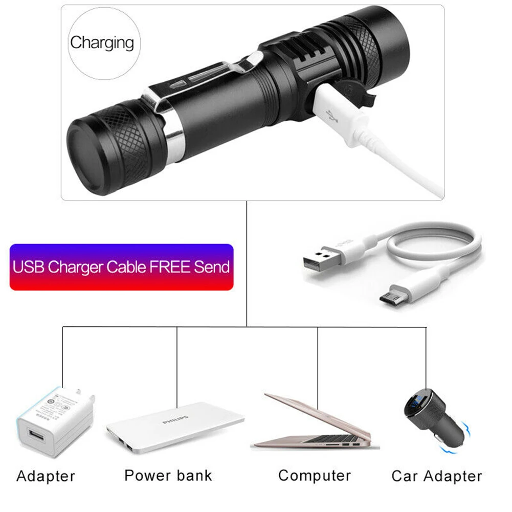 Фонарик, перезаряжаемый через USB, черный, для кемпинга, рыбалки, походов, супер яркий, T6 фонарь, 3 режима, алюминиевый сплав
Фонарик, перезаряжаемый через USB, черный, для кемпинга, рыбалки, походов, супер яркий, T6 фонарь, 3 режима, алюминиевый сплав