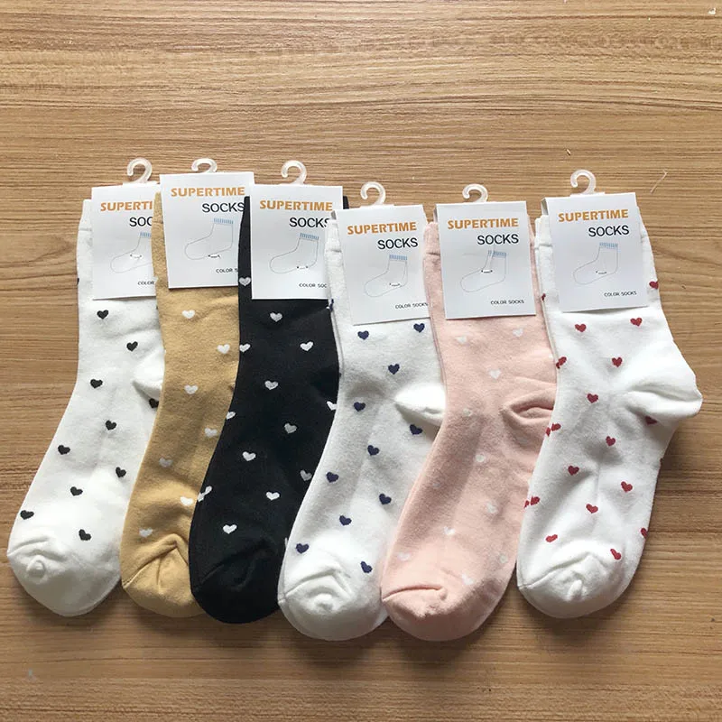 Cute Heart Pattern Mid Tube Socks 1Pair Korean Style Nice Gift Cotton Women Socks
Cute Heart Pattern Mid Tube Socks 1Pair Korean Style Nice Gift Cotton Women Socks