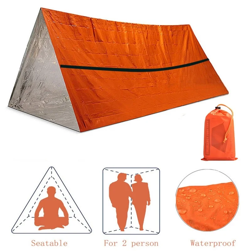 2Person Emergency Shelter Camping Tube Emergencys Tent Outdoor Safety Survival Kit Thermal Blanket SOS Sleeping Bag Waterproof
2Person Emergency Shelter Camping Tube Emergencys Tent Outdoor Safety Survival Kit Thermal Blanket SOS Sleeping Bag Waterproof