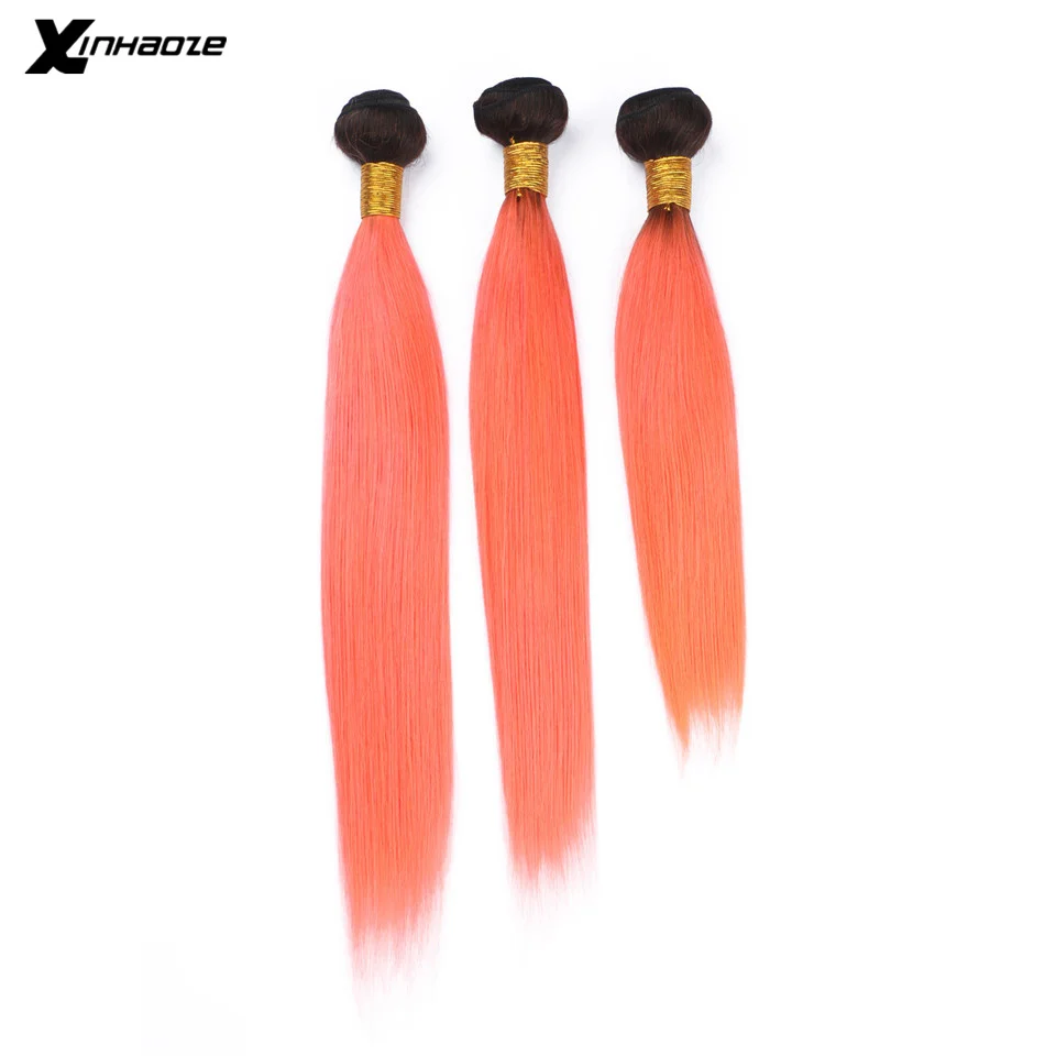 Xinhaoze Orange Brazilian Straight Remy Human Hair 3 Bundles with Lace Closure Ombre Color Bundles with Frontal
Xinhaoze Orange Brazilian Straight Remy Human Hair 3 Bundles with Lace Closure Ombre Color Bundles with Frontal