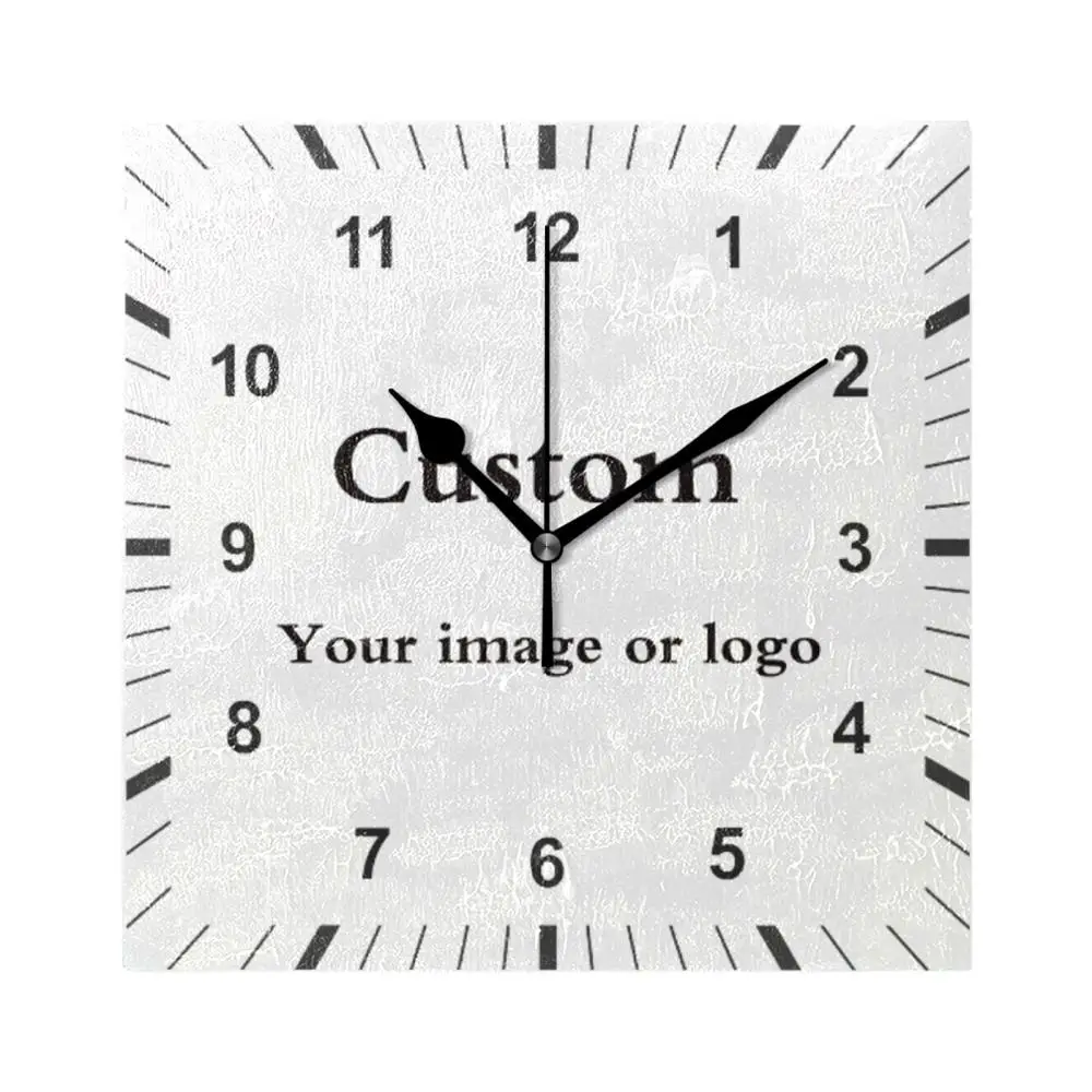 Custom Your Own Square Wall Clock Quiet Battery Operated Wall Watch Silent Non Ticking High Quality Tailor-made Home Decor Clock
Custom Your Own Square Wall Clock Quiet Battery Operated Wall Watch Silent Non Ticking High Quality Tailor-made Home Decor Clock