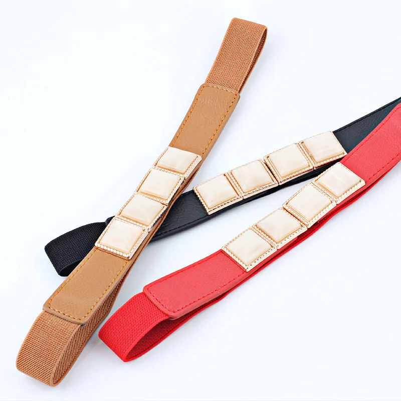 New Design Belts Thin Adjust Belt Elastic Black Dress Cummerbunds Students Women Waistbands Square Gem Right Clasp
New Design Belts Thin Adjust Belt Elastic Black Dress Cummerbunds Students Women Waistbands Square Gem Right Clasp