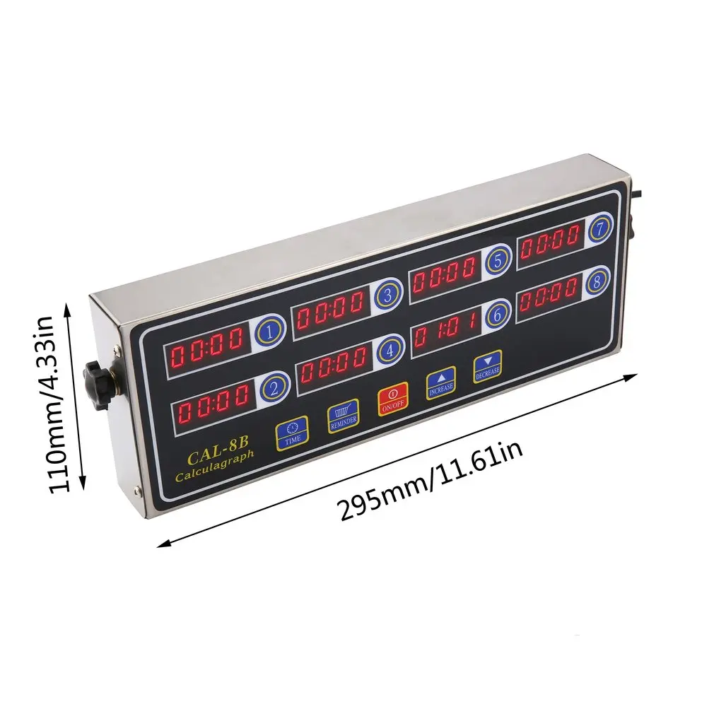 1PC Portable Calculagraph 8 Channel Digital Timer Kitchen Cooking Timing LCD Display Clock Shaking Reminder 220V
1PC Portable Calculagraph 8 Channel Digital Timer Kitchen Cooking Timing LCD Display Clock Shaking Reminder 220V