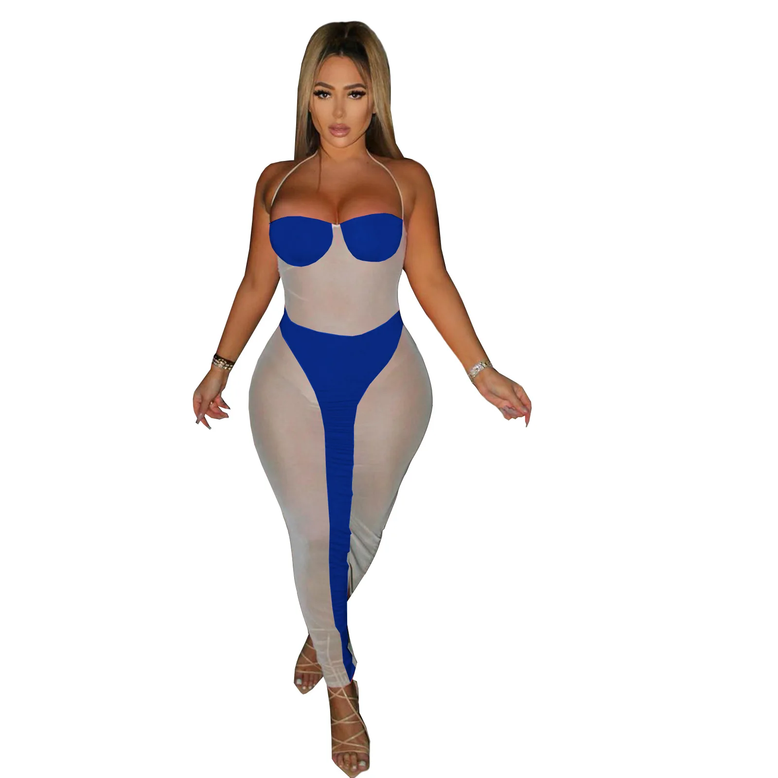 Spaghetti Strap Elastic Mesh Long Maxi Dress Women Sexy Print Backless Cross Bandage Bodycon Party Dress Stretch Robe Club Dress
Spaghetti Strap Elastic Mesh Long Maxi Dress Women Sexy Print Backless Cross Bandage Bodycon Party Dress Stretch Robe Club Dress