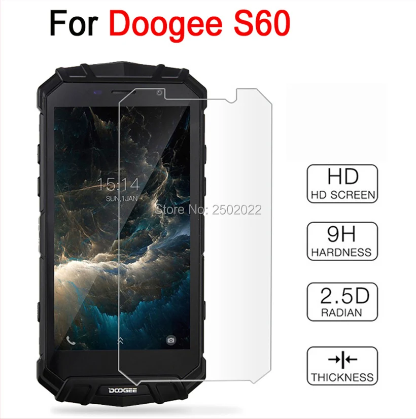 

10pcs tempered glass 9h explosion-proof protective film screen protector mobile phone for doogee s60 lite / s60 s60lite 5.2"