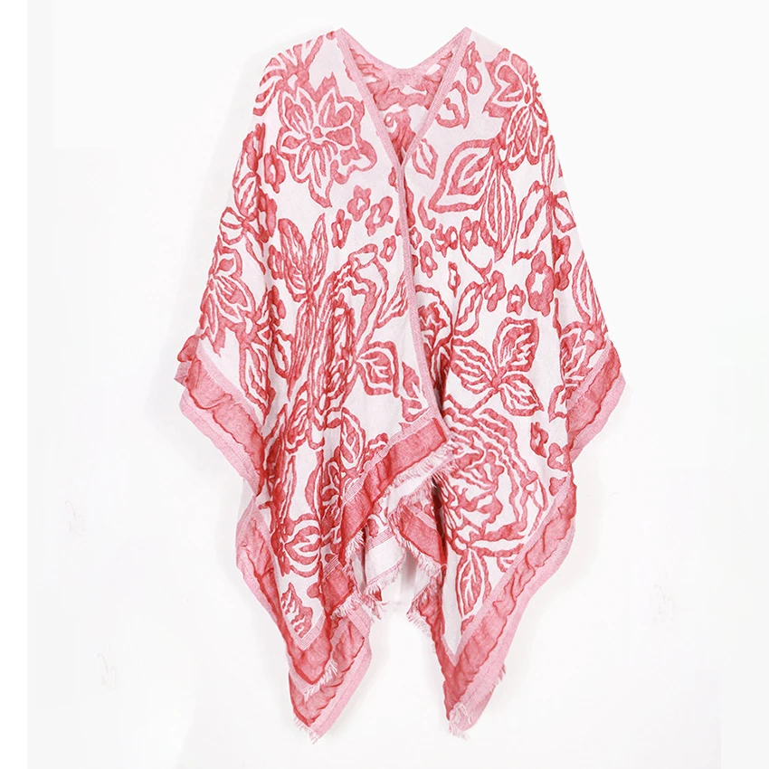 Women Winter Warm Poncho Female New Fashion Cut Flower Wrinkled Cloak Shawl Acrylic Jacquard Split Cape
Women Winter Warm Poncho Female New Fashion Cut Flower Wrinkled Cloak Shawl Acrylic Jacquard Split Cape