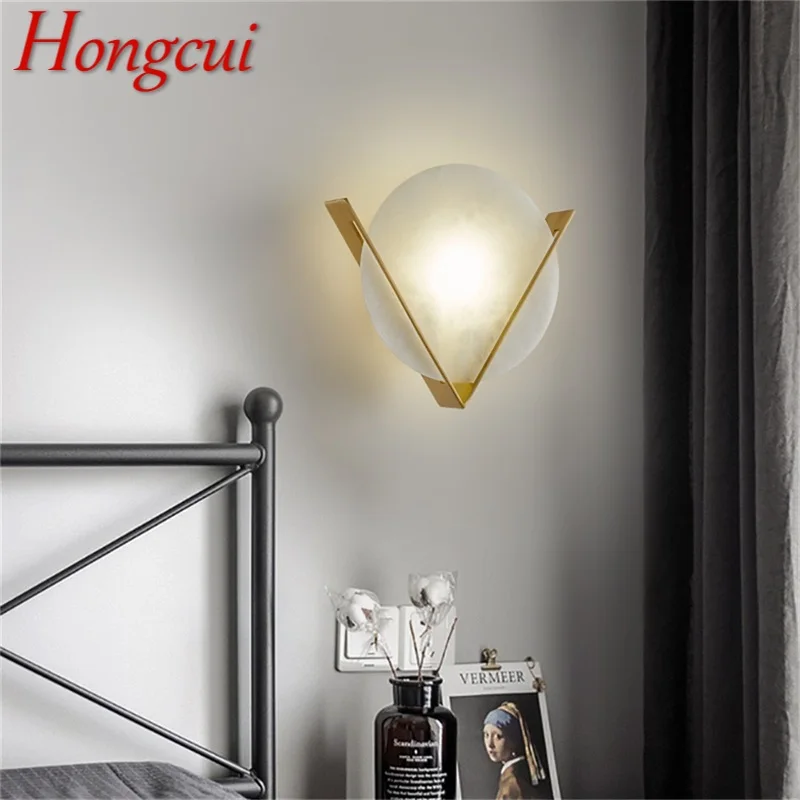 Hongcui Brass Sconce Wall Lamp Modern Luxury Design Marble LED Light Balcony For Home Living Room Corridor
Hongcui Brass Sconce Wall Lamp Modern Luxury Design Marble LED Light Balcony For Home Living Room Corridor