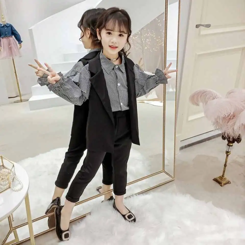 Girls Clothes Solid Spring Sleeveless Coats+ Shirt + Pants 3PCS Suit Teen School Clothes For Girls 8 10 12 14 Years Clothes Set
Girls Clothes Solid Spring Sleeveless Coats+ Shirt + Pants 3PCS Suit Teen School Clothes For Girls 8 10 12 14 Years Clothes Set