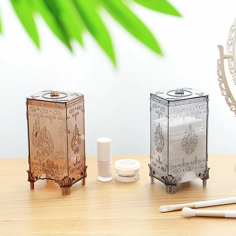 European Style Acrylic Makeup Cotton Pads Box Large Transparent Square Cosmetic Cotton Pad Jewelry Cotton Swabs Storage Box
European Style Acrylic Makeup Cotton Pads Box Large Transparent Square Cosmetic Cotton Pad Jewelry Cotton Swabs Storage Box