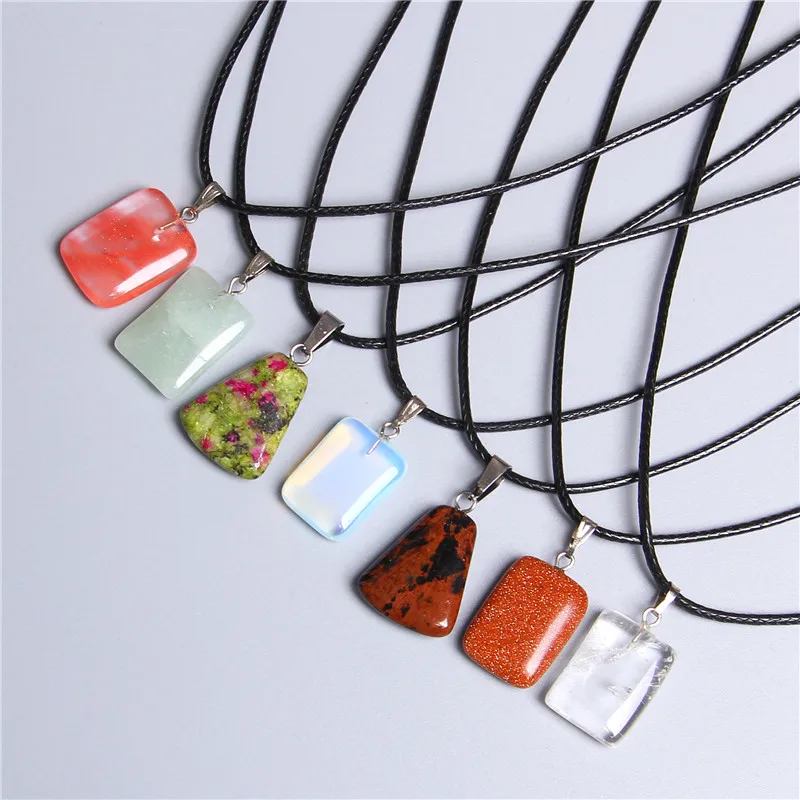 Women Men Fashion Cube Tag Health Protection Lucky Green Red White Necklaces Natural Stone Pendant Black Rope Necklace Jewelry
Women Men Fashion Cube Tag Health Protection Lucky Green Red White Necklaces Natural Stone Pendant Black Rope Necklace Jewelry