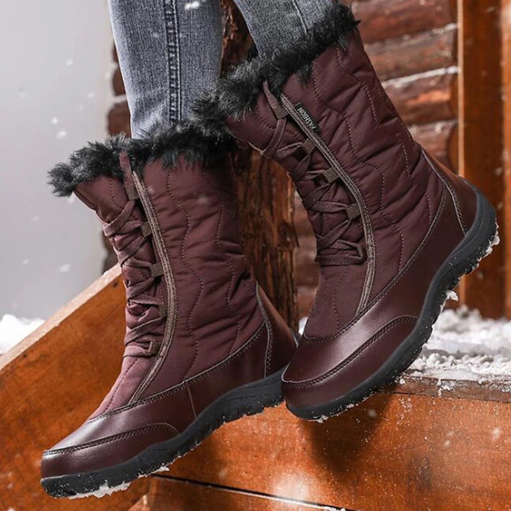 New warm snow boots women platform Non-slip boots waterproof Middle tube women boots winter Cotton shoes women Large size ay101
New warm snow boots women platform Non-slip boots waterproof Middle tube women boots winter Cotton shoes women Large size ay101