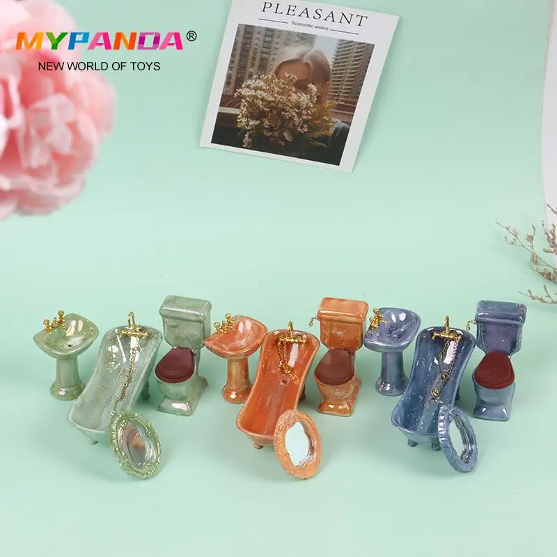 4pcs/set Bathroom Decoration Toilet Bathtub Set Dollhouse Miniature Accessory Doll House 1:12 Scale Miniatures
4pcs/set Bathroom Decoration Toilet Bathtub Set Dollhouse Miniature Accessory Doll House 1:12 Scale Miniatures