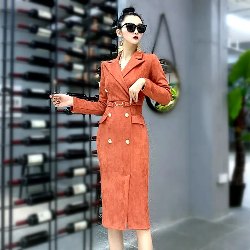 Women Spring Autumn Dresses For Work Ladies Long Sleeve Slim Pencil Dress Graceful vestidos Party Notched Collar Dresses NS672
Women Spring Autumn Dresses For Work Ladies Long Sleeve Slim Pencil Dress Graceful vestidos Party Notched Collar Dresses NS672