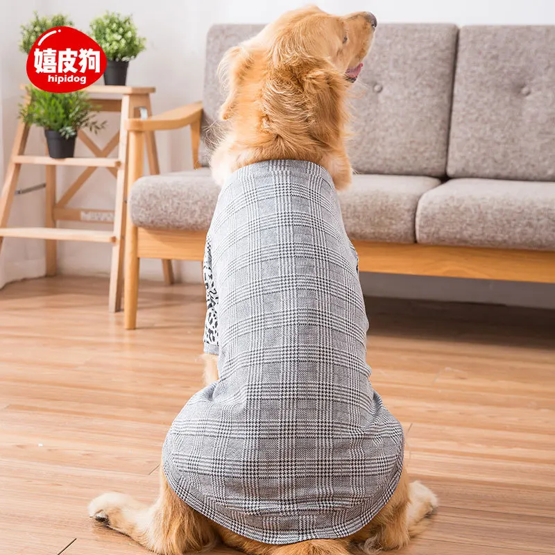 New spring and autumn dog clothing plaid sweater golden Samoye autumn and winter dog pet clothing pets
New spring and autumn dog clothing plaid sweater golden Samoye autumn and winter dog pet clothing pets