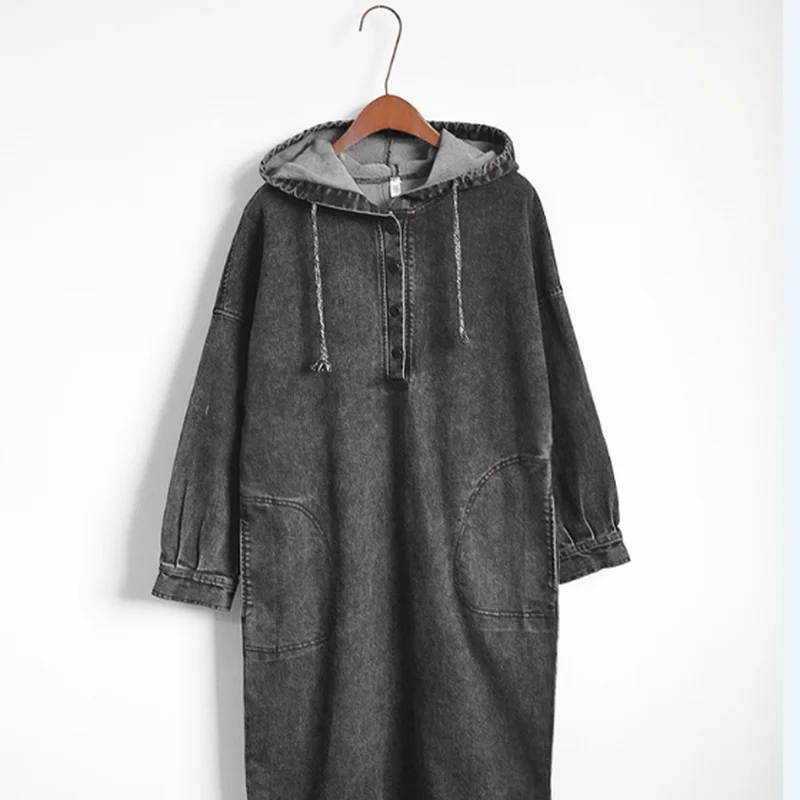 Mazefeng 2020 New Autumn Women Denim Dress Loose Long Sleeve Casual Dresses Female Oversized Solid Color V-neck Denim Dresses
Mazefeng 2020 New Autumn Women Denim Dress Loose Long Sleeve Casual Dresses Female Oversized Solid Color V-neck Denim Dresses