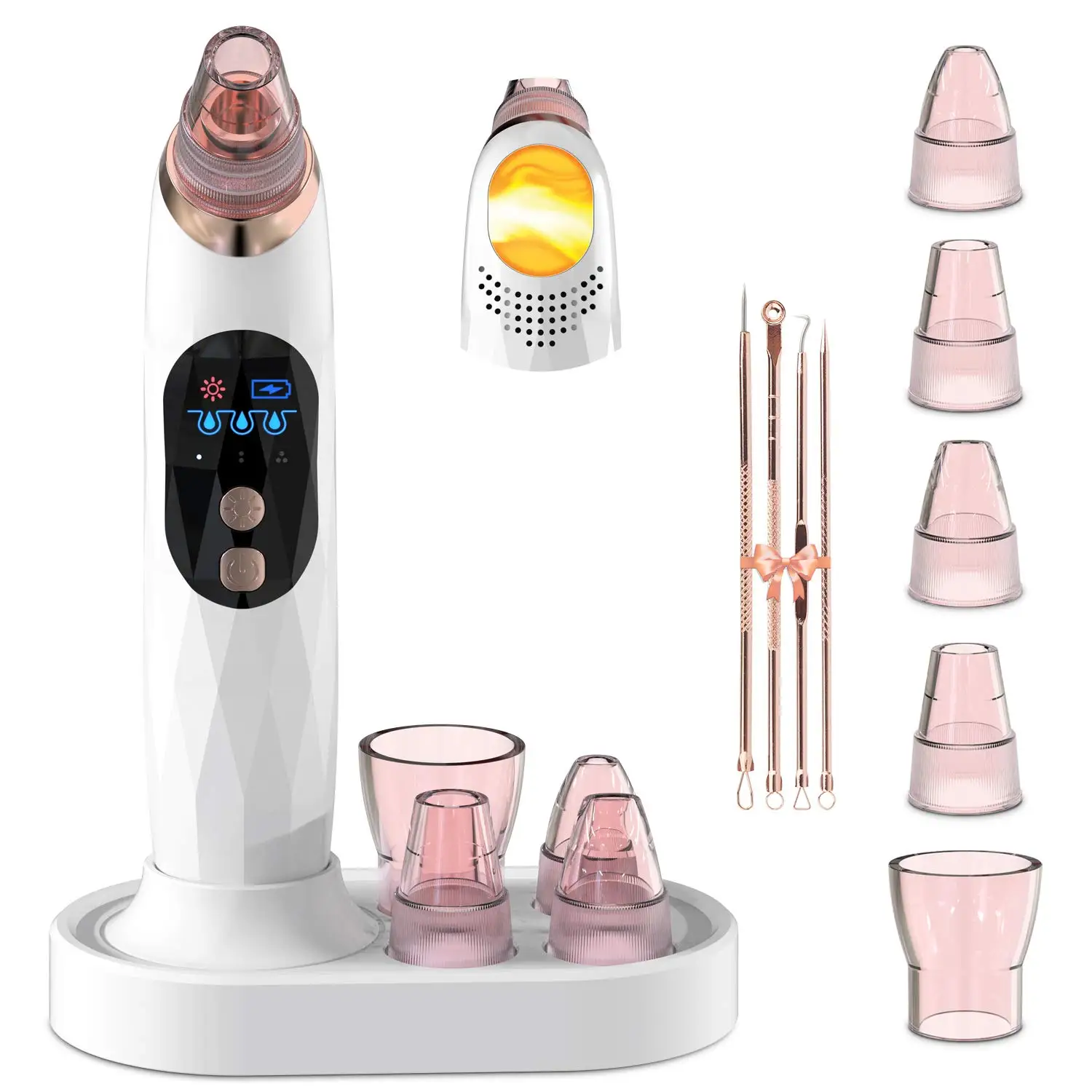 Blackhead Remover Vacuum - 2021 Upgraded Blackhead Suction Tool with Hot Compress,Facial Pore Cleanser Suction Tool with Screen
Blackhead Remover Vacuum - 2021 Upgraded Blackhead Suction Tool with Hot Compress,Facial Pore Cleanser Suction Tool with Screen