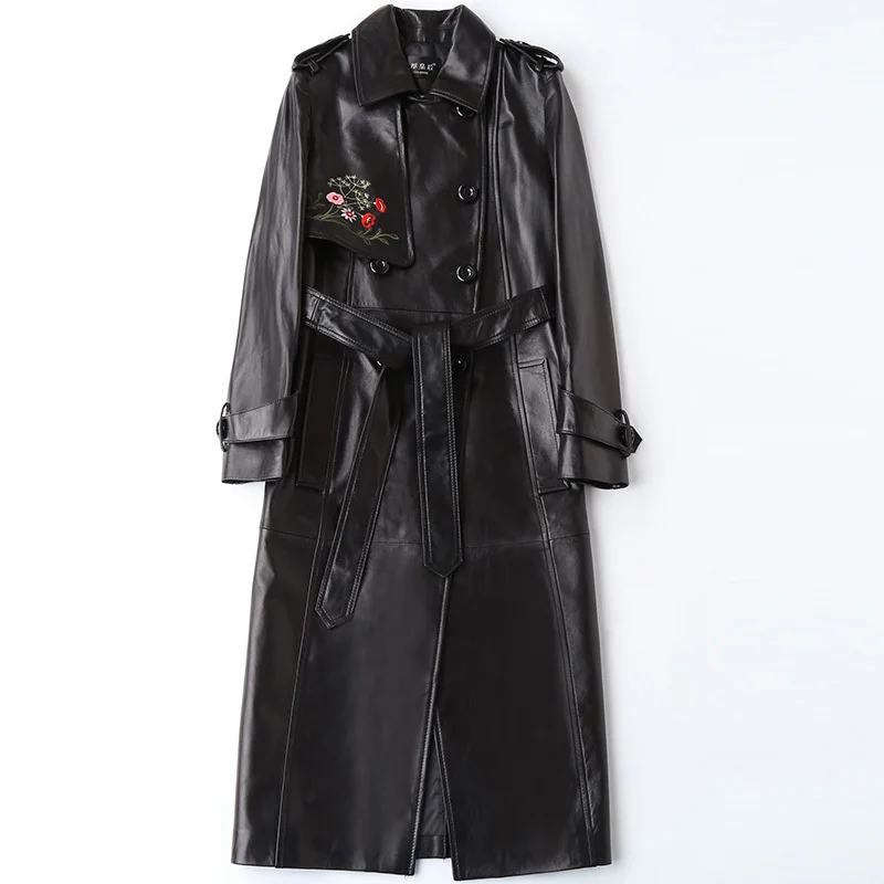 Genuine Leather Autumn Winter Jacket Women Real Sheepskin Female Embroidery Korean Trench Coat HQ12-DLF5209A Y1924
Genuine Leather Autumn Winter Jacket Women Real Sheepskin Female Embroidery Korean Trench Coat HQ12-DLF5209A Y1924