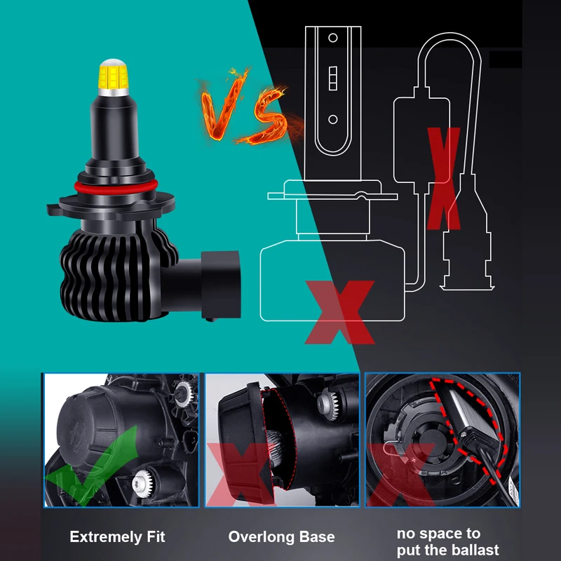 Carlitek H8 LED Fog Lights Headlight Bulbs 360 Degree CSP Chips H7 9012 HIR2 H1 H11 H9 9005 9006 HB3 HB4 18000LM 6000K White 12V 
Carlitek H8 LED Fog Lights Headlight Bulbs 360 Degree CSP Chips H7 9012 HIR2 H1 H11 H9 9005 9006 HB3 HB4 18000LM 6000K White 12V