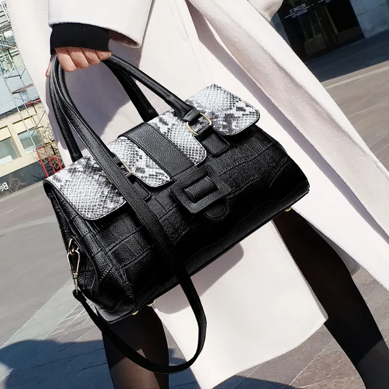 100% Full Genuine Leather Handbags 2021 New Fashion Crocodile Pattern All-match Large-capacity One Shoulder Bag Sac Luxe Femme
100% Full Genuine Leather Handbags 2021 New Fashion Crocodile Pattern All-match Large-capacity One Shoulder Bag Sac Luxe Femme
