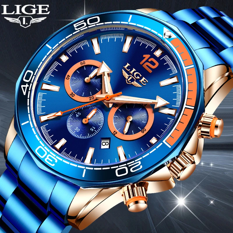 LIGE Mens Watch Fashion Top Brand Luxury Men Sport Waterproof Quartz Watches Men All Steel Army Military Clock Relogio Masculino
LIGE Mens Watch Fashion Top Brand Luxury Men Sport Waterproof Quartz Watches Men All Steel Army Military Clock Relogio Masculino