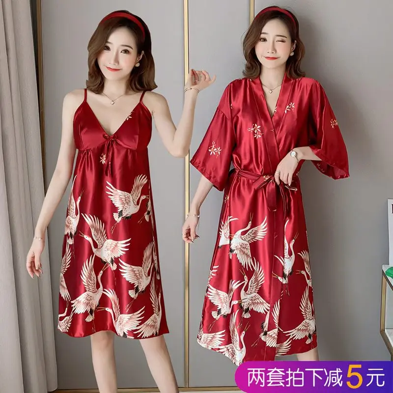 Sexy Women Ladies Satin Sleepwear Silk Nightgown Half Sleeve Print Nightdress Sexy Lingerie Female Nightie for Bridesmaid Bride
Sexy Women Ladies Satin Sleepwear Silk Nightgown Half Sleeve Print Nightdress Sexy Lingerie Female Nightie for Bridesmaid Bride