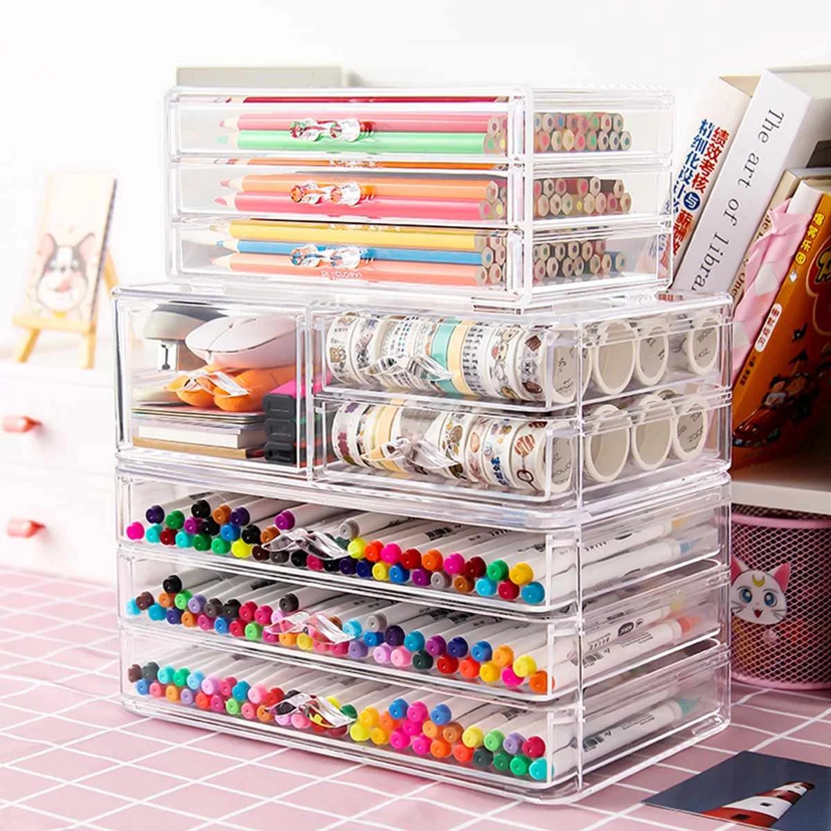 4 Sizes Stationery Rack Multilayer Expanding Box Large School Office Book Pencil Storage Holder Desktop Stationery Organizer NEW
4 Sizes Stationery Rack Multilayer Expanding Box Large School Office Book Pencil Storage Holder Desktop Stationery Organizer NEW