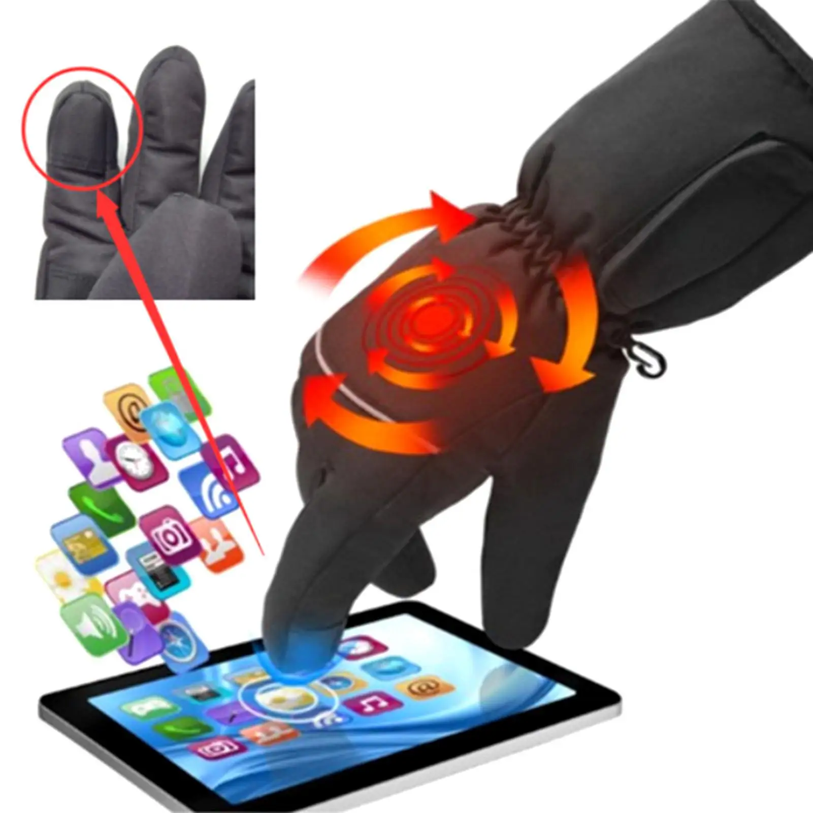 1 Pair Waterproof Winter Gloves Cycling Skiing Warm Gloves Touch Screen Electric Heated Gloves for Men Women With 2 Battery Box
1 Pair Waterproof Winter Gloves Cycling Skiing Warm Gloves Touch Screen Electric Heated Gloves for Men Women With 2 Battery Box