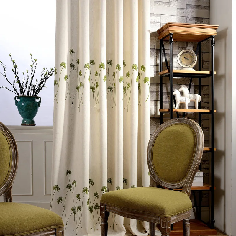 Curtains for Living Dining Room Bedroom Modern American Country Rustic Style Cotton and Linen Embroidered Curtains
Curtains for Living Dining Room Bedroom Modern American Country Rustic Style Cotton and Linen Embroidered Curtains