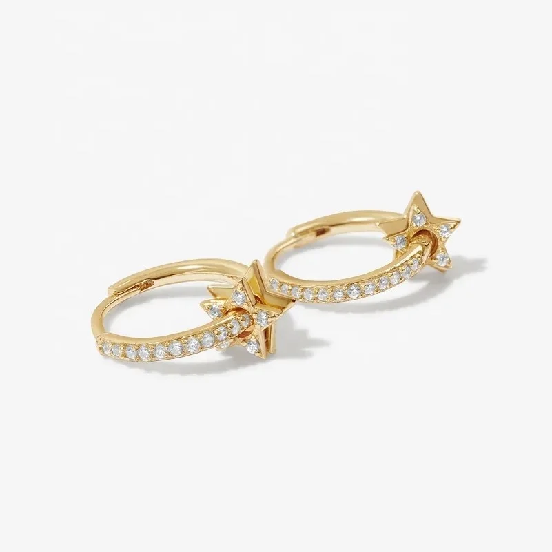Original Brand Dainty Wholesale Jewelry Sterling Silver 925 Zirconia Bling Star Charm Huggie Hoop Earring
Original Brand Dainty Wholesale Jewelry Sterling Silver 925 Zirconia Bling Star Charm Huggie Hoop Earring