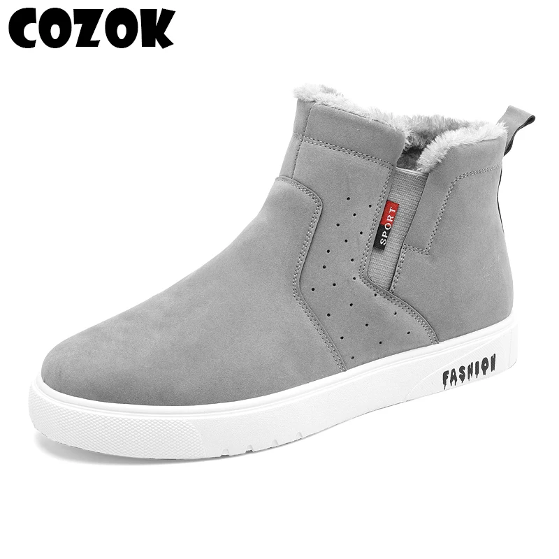 Brand Winter New Boots Plush Snow Boots Men Super Warm Outdoor Grey Men's Boots Round Toe Slip-On Comfortable Casual Flat Shoes 
Brand Winter New Boots Plush Snow Boots Men Super Warm Outdoor Grey Men's Boots Round Toe Slip-On Comfortable Casual Flat Shoes