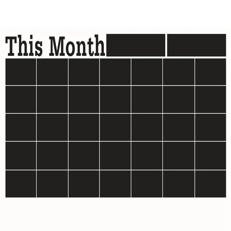 Promotion! Diy 58*43cm Monthly chalkboard wall sticker Blackboard Removable Vinyl Wall Sticker Chalkboard Calendar Decal Planner | Дом и сад