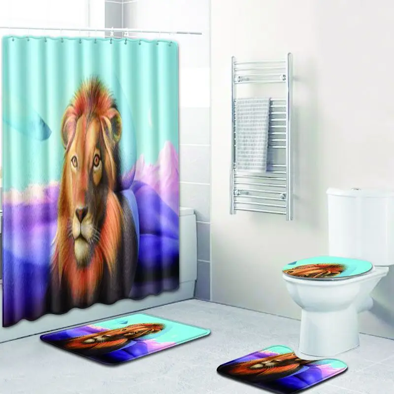 Zeegle Shower Curtain Set Ployester Toilet Pedestal Rug Foot Mat Anti Slip Bathroom Shower Mat Washable Soft 4pcs Toilet Set
Zeegle Shower Curtain Set Ployester Toilet Pedestal Rug Foot Mat Anti Slip Bathroom Shower Mat Washable Soft 4pcs Toilet Set