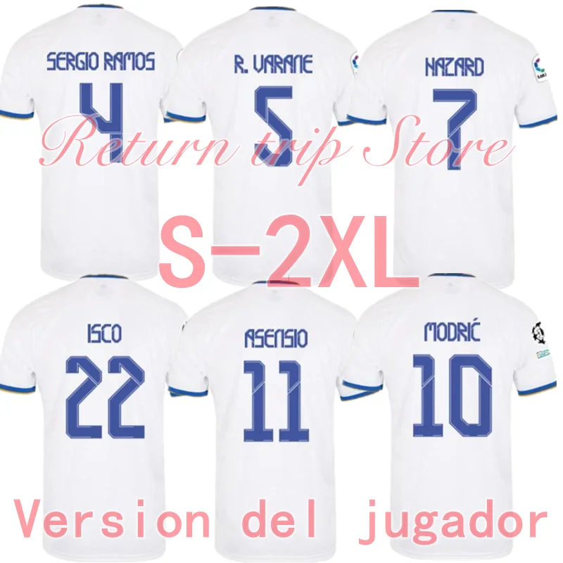 Top quality REAL Madrides jersey player version ALABA HAZARD SERGIO RAMOS BENZEMA ASENSIO MODRIC MARCELO 2021 2022 uniform shirt
Top quality REAL Madrides jersey player version ALABA HAZARD SERGIO RAMOS BENZEMA ASENSIO MODRIC MARCELO 2021 2022 uniform shirt