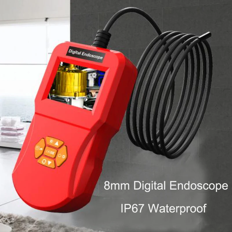 

Industrial IPS Digital Endoscope 2.4 Inch Screen Digital Detection Handheld Borescope IP67 Waterproof Inspection Snake HD Camera