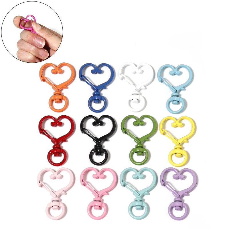 SAUVOO 10pcs Alloy Heart Shape Lobster Clasp Swivel Split Hooks For DIY Jewelry Making Necklace Key Ring Connector Accessories
SAUVOO 10pcs Alloy Heart Shape Lobster Clasp Swivel Split Hooks For DIY Jewelry Making Necklace Key Ring Connector Accessories