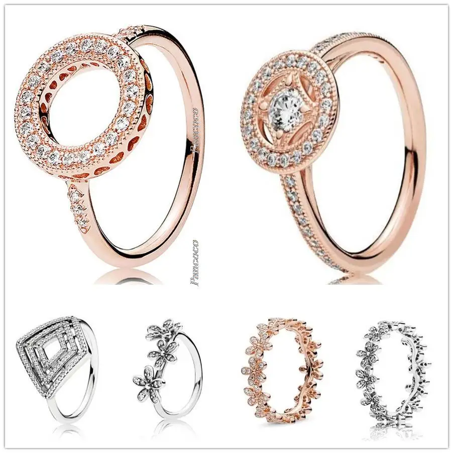 Original 925 Sterling Silver Rose Vintage Pave Allure With Crystal Rings For Women Wedding Party Gift Europe Fashion Jewelry
Original 925 Sterling Silver Rose Vintage Pave Allure With Crystal Rings For Women Wedding Party Gift Europe Fashion Jewelry