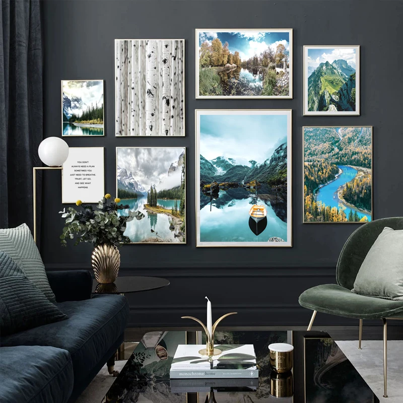Nature Scenery Poster Wall Art Canvas Painting Nordic Mountain Lake Landscape Picture Home Decor HD Print for Living Room Design
Nature Scenery Poster Wall Art Canvas Painting Nordic Mountain Lake Landscape Picture Home Decor HD Print for Living Room Design