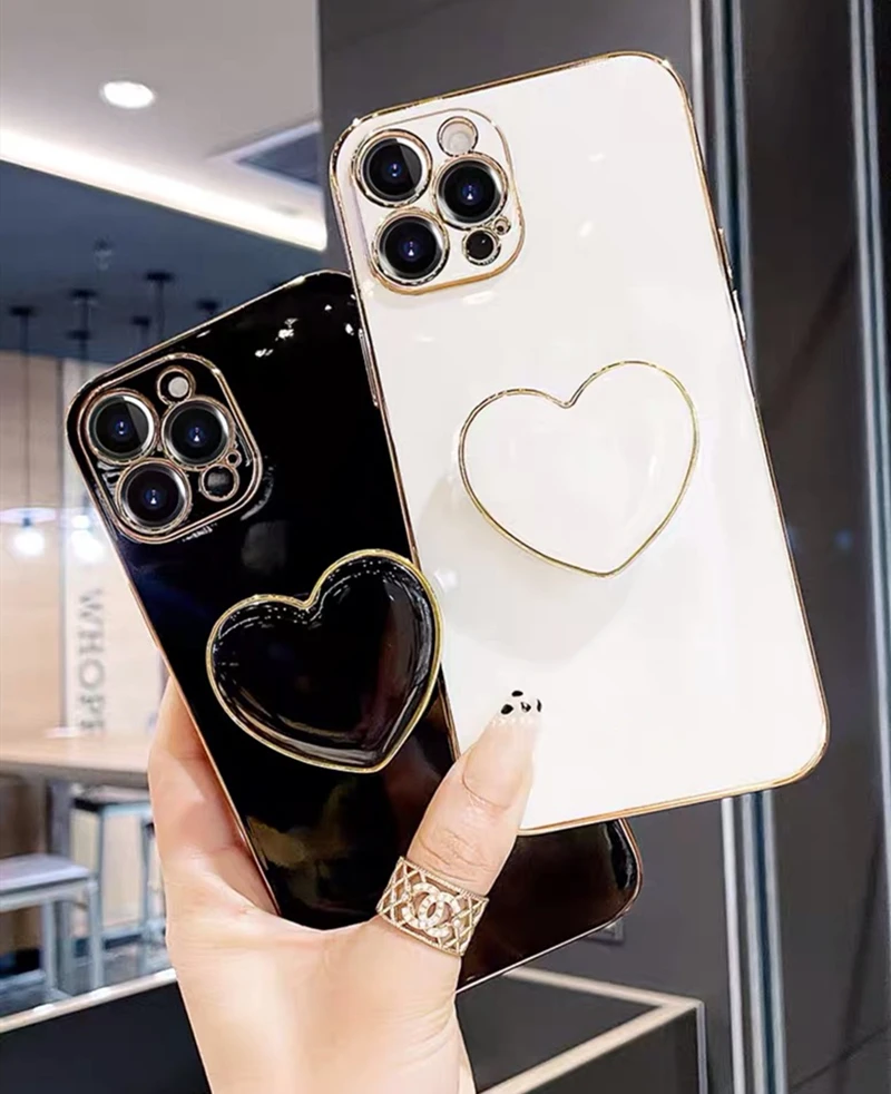 Phnom Penh Love Heart Bracket Plating Couple Gift silicone phone case for iphone 12 11 Pro Max Xr Xs 7 8 Plus X Se 2 soft cover
Phnom Penh Love Heart Bracket Plating Couple Gift silicone phone case for iphone 12 11 Pro Max Xr Xs 7 8 Plus X Se 2 soft cover