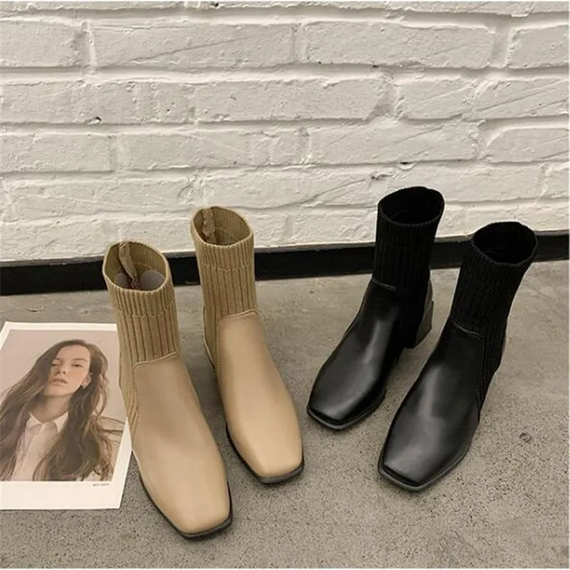 2020 Boots Women's Short Boots Women's Autumn 2020 New Fashion British Style Thin Boots Fashion Shoes Square Toe Plush Ankle
2020 Boots Women's Short Boots Women's Autumn 2020 New Fashion British Style Thin Boots Fashion Shoes Square Toe Plush Ankle