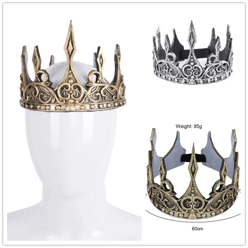 3D PU Foam Medieval Kings Crown Medieval Royal King Tiaras Crown Headwear Ancient Headdress Viking Corona Hombre King Dress Up
3D PU Foam Medieval Kings Crown Medieval Royal King Tiaras Crown Headwear Ancient Headdress Viking Corona Hombre King Dress Up