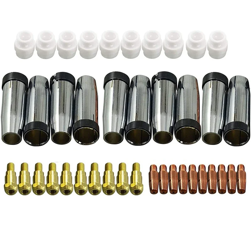 40Pcs Consumables Tip+Electrode+Shield Cups Gas Ring for Binzel Mig 24Kd Torch Use for Mig Welding Machine 1mm
40Pcs Consumables Tip+Electrode+Shield Cups Gas Ring for Binzel Mig 24Kd Torch Use for Mig Welding Machine 1mm