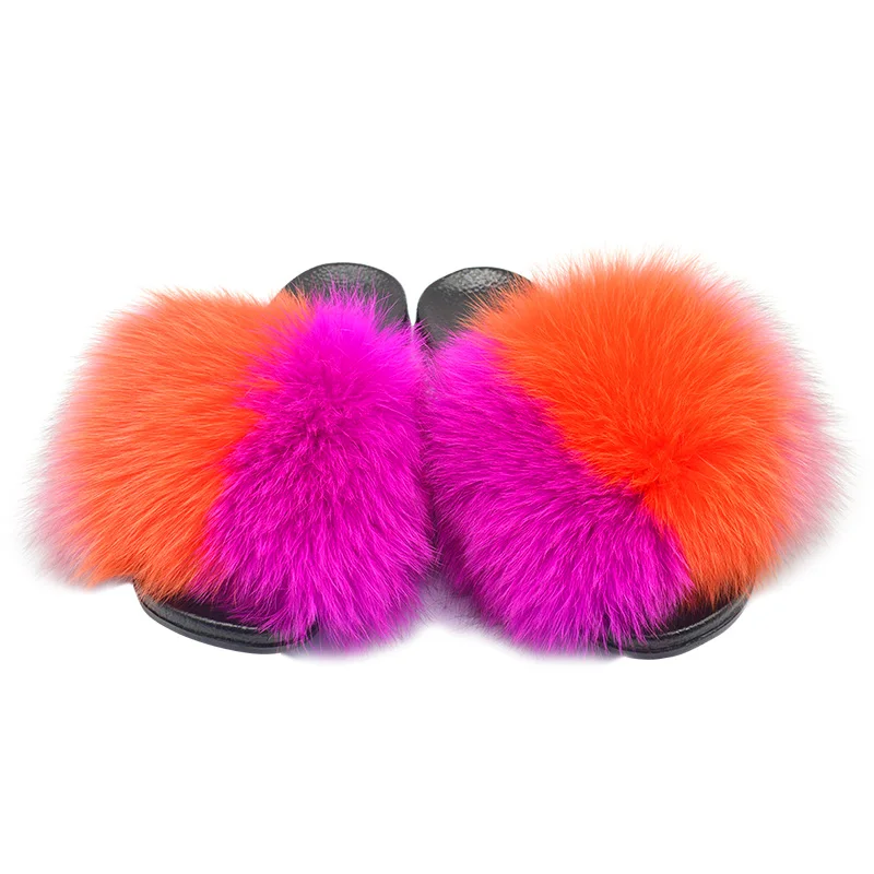 Colorful Real Fox Fur Slippers Women Home Fluffy Sliders Soft Furry Flats Cute Girl Shoes Female Furry Indoor PVC Flops for Home
Colorful Real Fox Fur Slippers Women Home Fluffy Sliders Soft Furry Flats Cute Girl Shoes Female Furry Indoor PVC Flops for Home