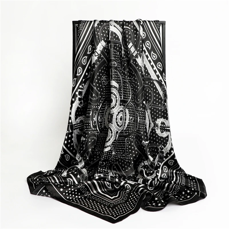 90*90cm Satin Silk Square Scarf Female Hijab Headkerchief Headband Fashion Shawls And Wrap Bandana Neckerchief Headwear Foulard
90*90cm Satin Silk Square Scarf Female Hijab Headkerchief Headband Fashion Shawls And Wrap Bandana Neckerchief Headwear Foulard