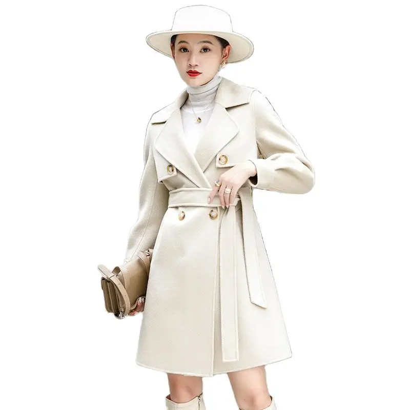 Double-sided Cashmere Coat Women 2021 New High-end Woolen Jacket Women's Korean Fashion Woolen Coat C1674
Double-sided Cashmere Coat Women 2021 New High-end Woolen Jacket Women's Korean Fashion Woolen Coat C1674